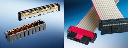 图3:(左)盲插型MicroSpeed连接器;(右)MiniBridge电缆连接器系统。