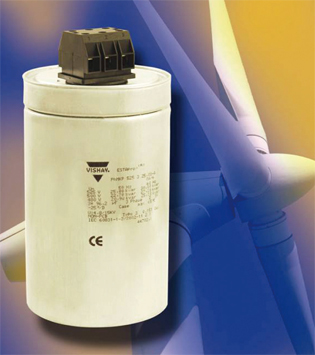 图注:Vishay ESTAprop(R) 和 ESTAdry(R) 圆柱形电容器用于风力涡轮机